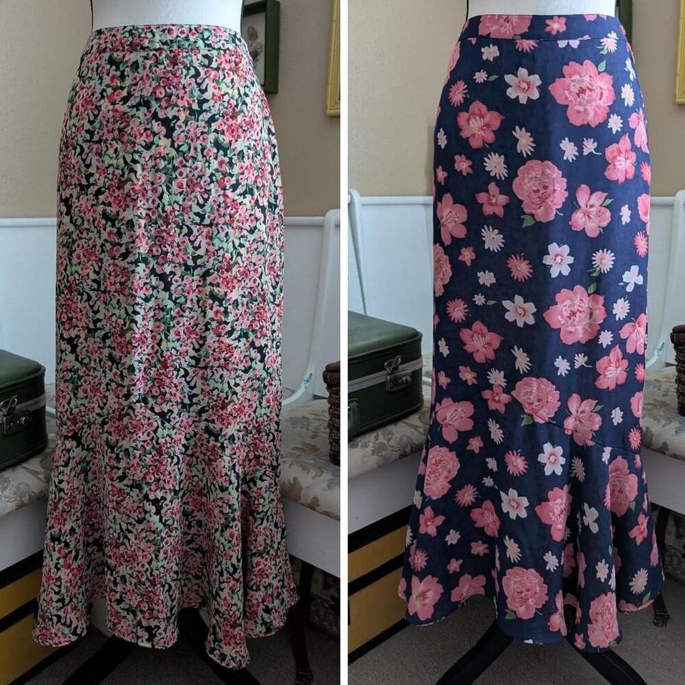 Reversible Y2K/2000s Christopher & Banks Floral Midi